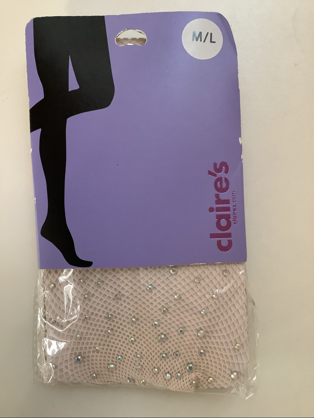 Claire's Women’s Size M/L Fishnet Rhinestone Stockings. New